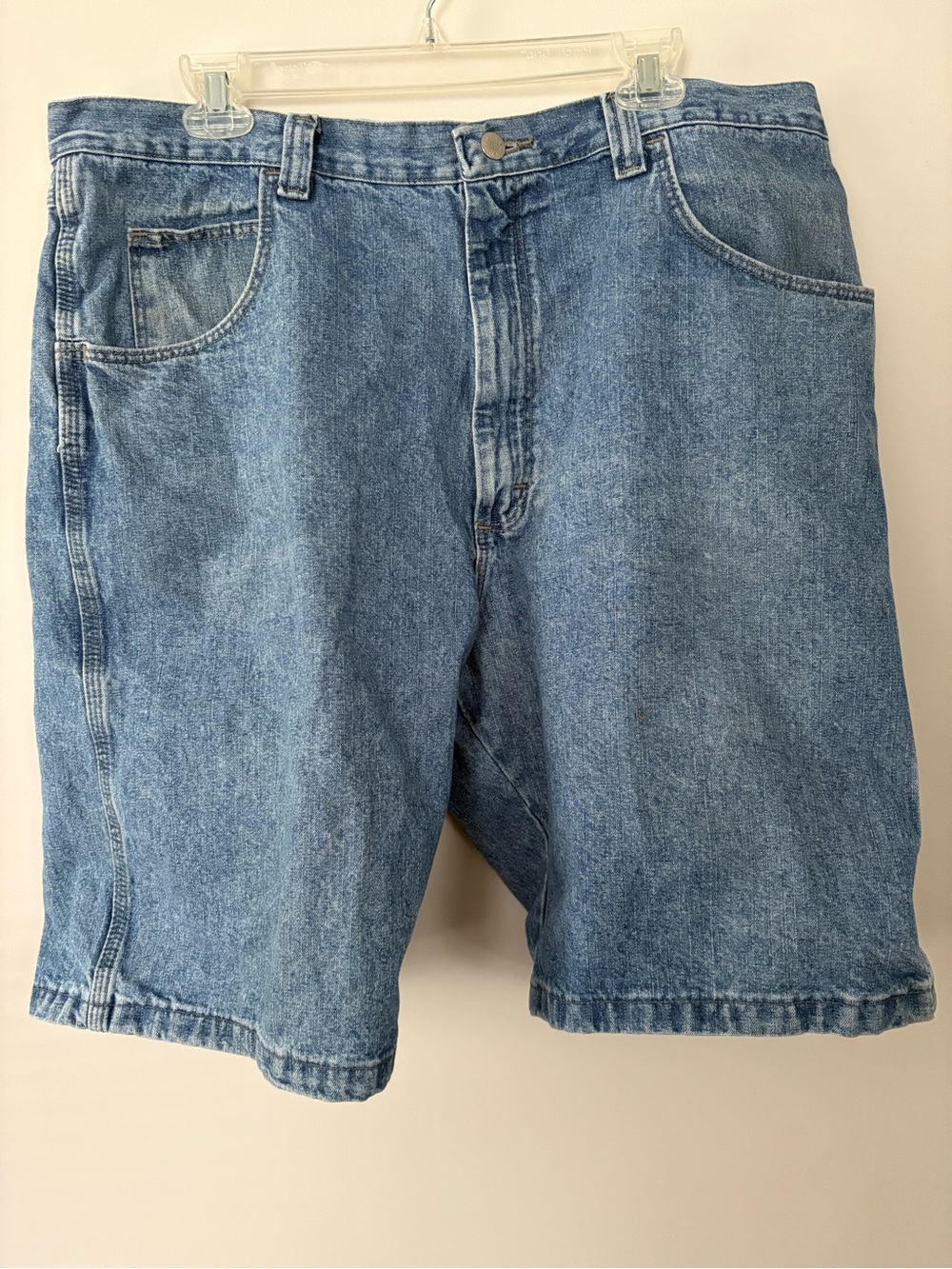 Vintage Wrangler Baggy Denim Carpenter Shorts 38 Grunge Skater Hip Hop Jorts